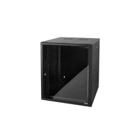 Gabinete rack para servidores de montaje en pared 15U | Gabinete de red de datos para montaje en bastidor | Gabinete de red de TI de 19 pulgadas con panel de vidrio templado de 4 mm | 600 mm de profundidad