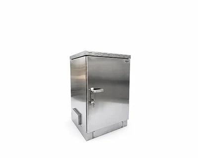 STURDX Essential Series™ 16U IP66 Weatherproof Stainless Steel Outdoor Network Cabinet | 24" × 24" (600 × 600 mm) | 19-Inch Rack Enclosure