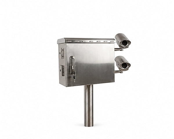 STURDX Essential Series™ 7U IP66 Weatherproof Stainless Steel Outdoor Network Cabinet | 24" × 10" (600 × 250 mm) | 19-Inch Pole Mount Rack Enclosure