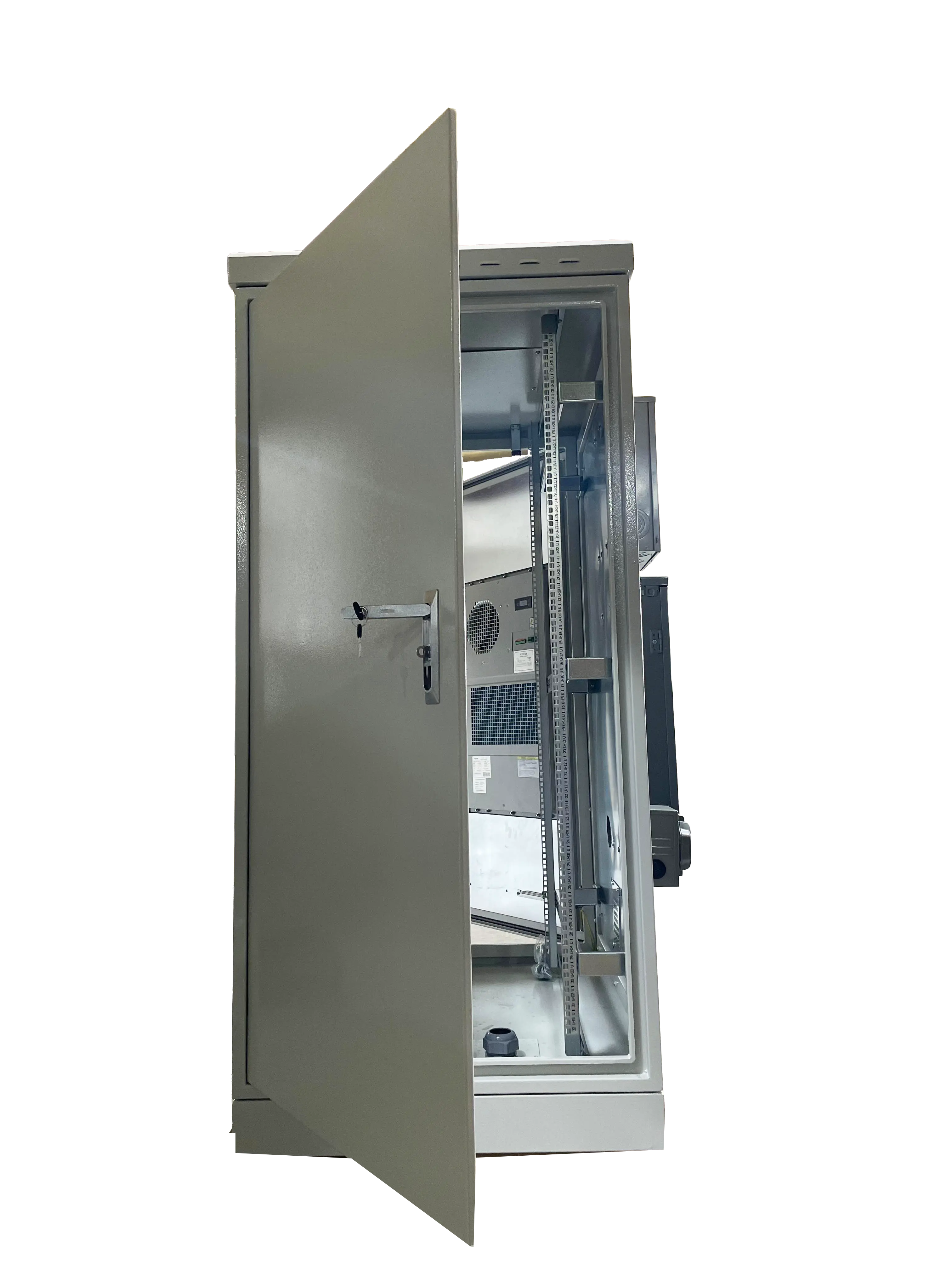 32U industrial network cabinet with detailed schematic ensures precise equipment placement.