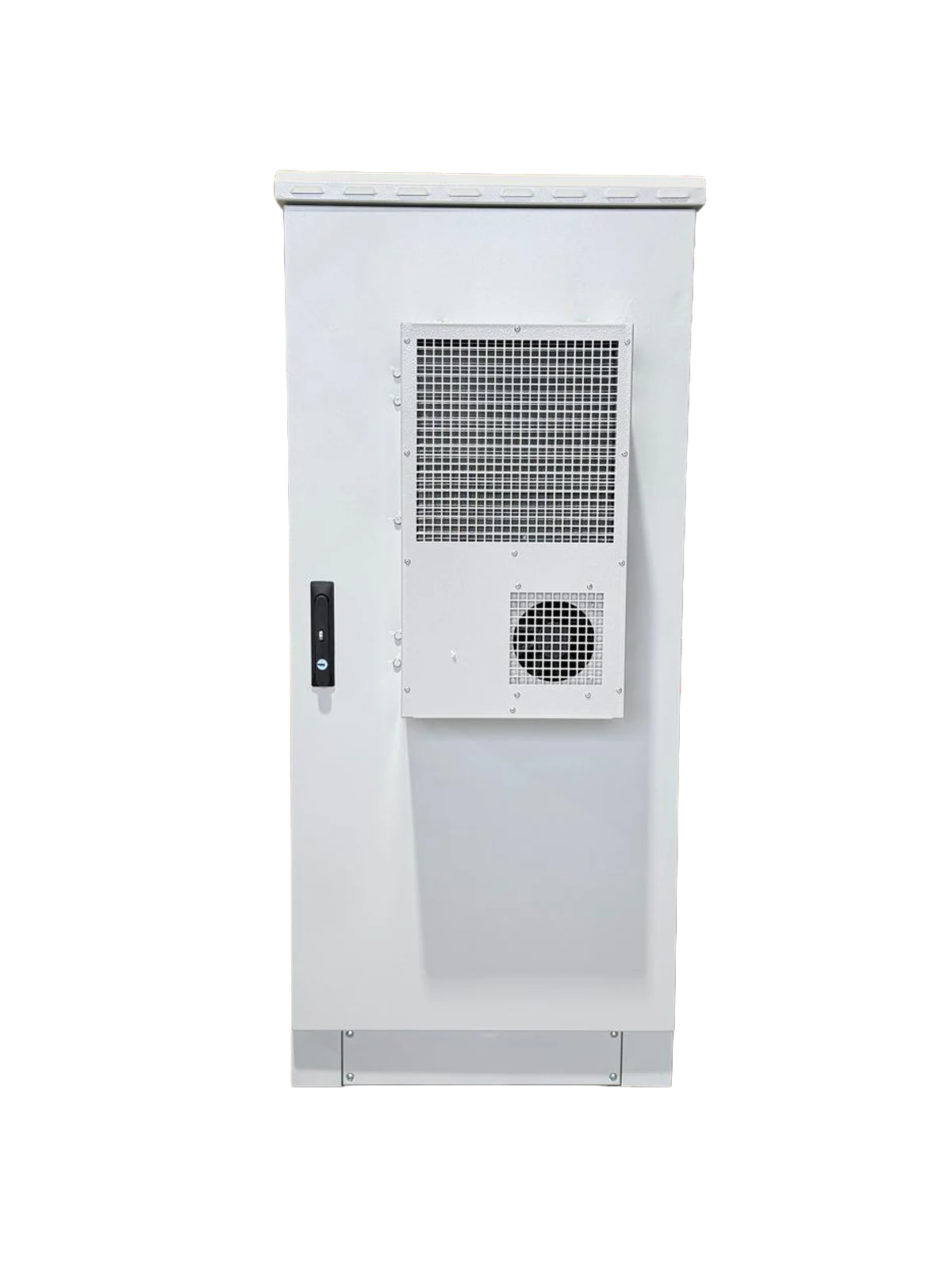 32U outdoor weatherproof network cabinet for telecom systems and secure equipment protection.