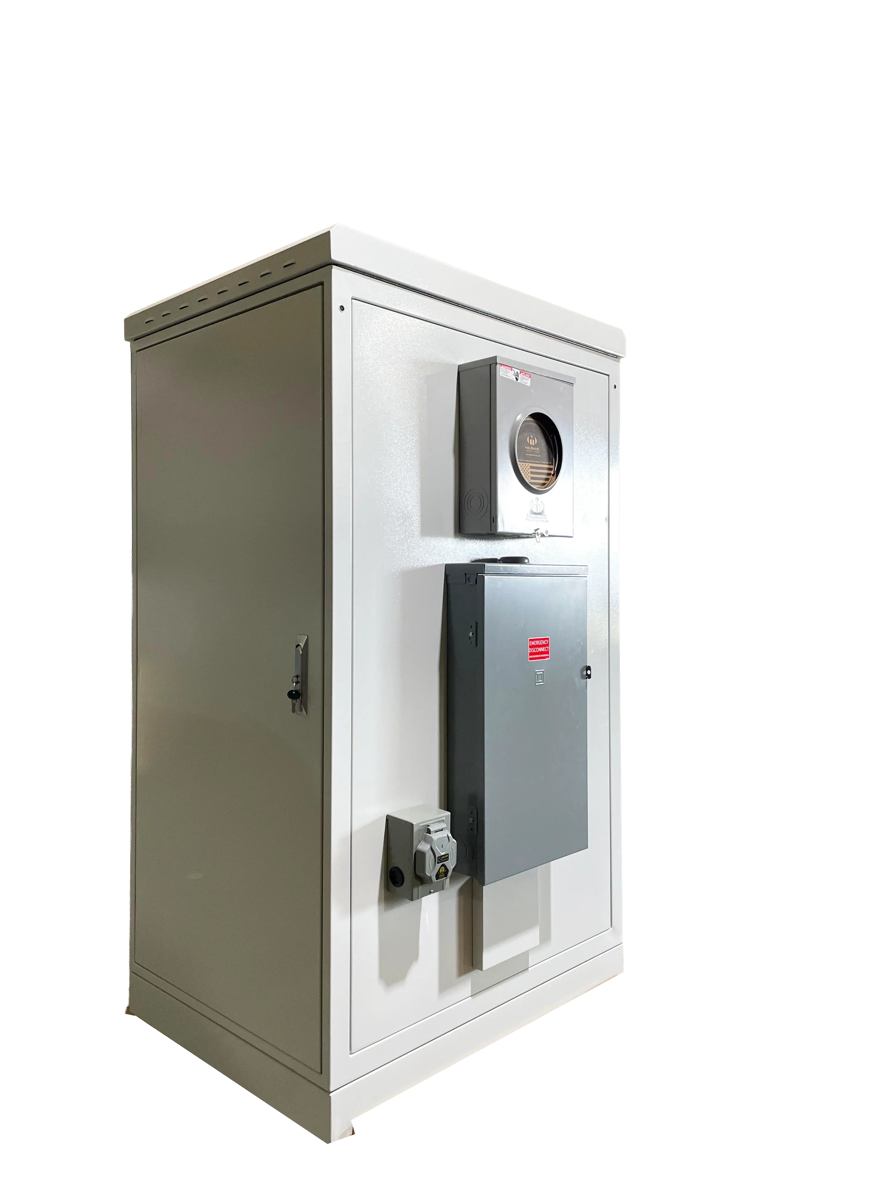 32U 32"x39" Outdoor Weatherproof Network Cabinet Enclosure with 2000W (~2130 BTU) Air Conditioning Unit Cooler, Heater and Dehumidifier, Remote Access