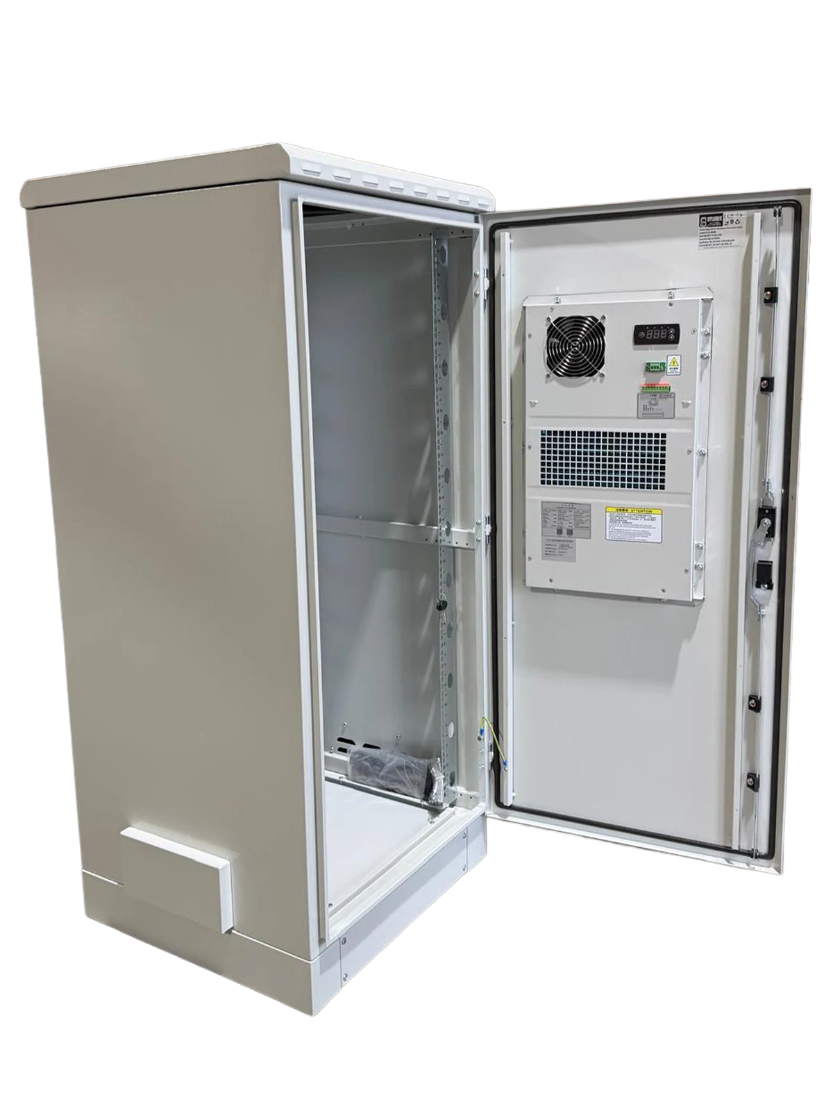 600W air conditioning unit designed for cooling fiber optic equipment in outdoor network cabinets.
