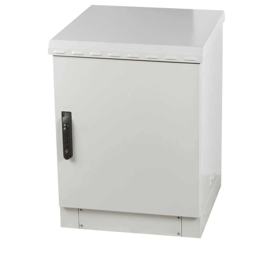 9U600 outdoor network cabinet with IP66 rating, perfect for telecom, fiber, and server equipment.