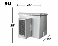 9U Outdoor Network Cabinet Enclosure – IP66 Rated Weatherproof for Telecom, Fiber, and Server Equipment | 600mm x 450mm / 24" x 18" Floor, Pole and Wall Mount STV-HC-9U450