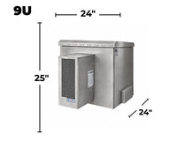 9U600 (24"deep) Outdoor Network Cabinet Enclosure – IP66 Weatherproof Stainless Steel Outdoor | 600mm x 600mm / 24" x 24" Floor, Pole and Wall Mount STV-HC-9U600 (Kopya)