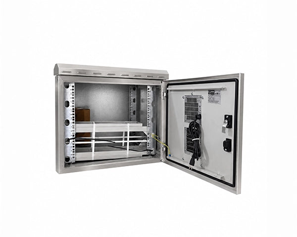 9U Outdoor Network Cabinet Enclosure – IP66 Weatherproof Stainless Steel Outdoor | 600mm x 450mm / 24" x 18" Floor, Pole and Wall Mount STV-HC-9U450 (Kopya)