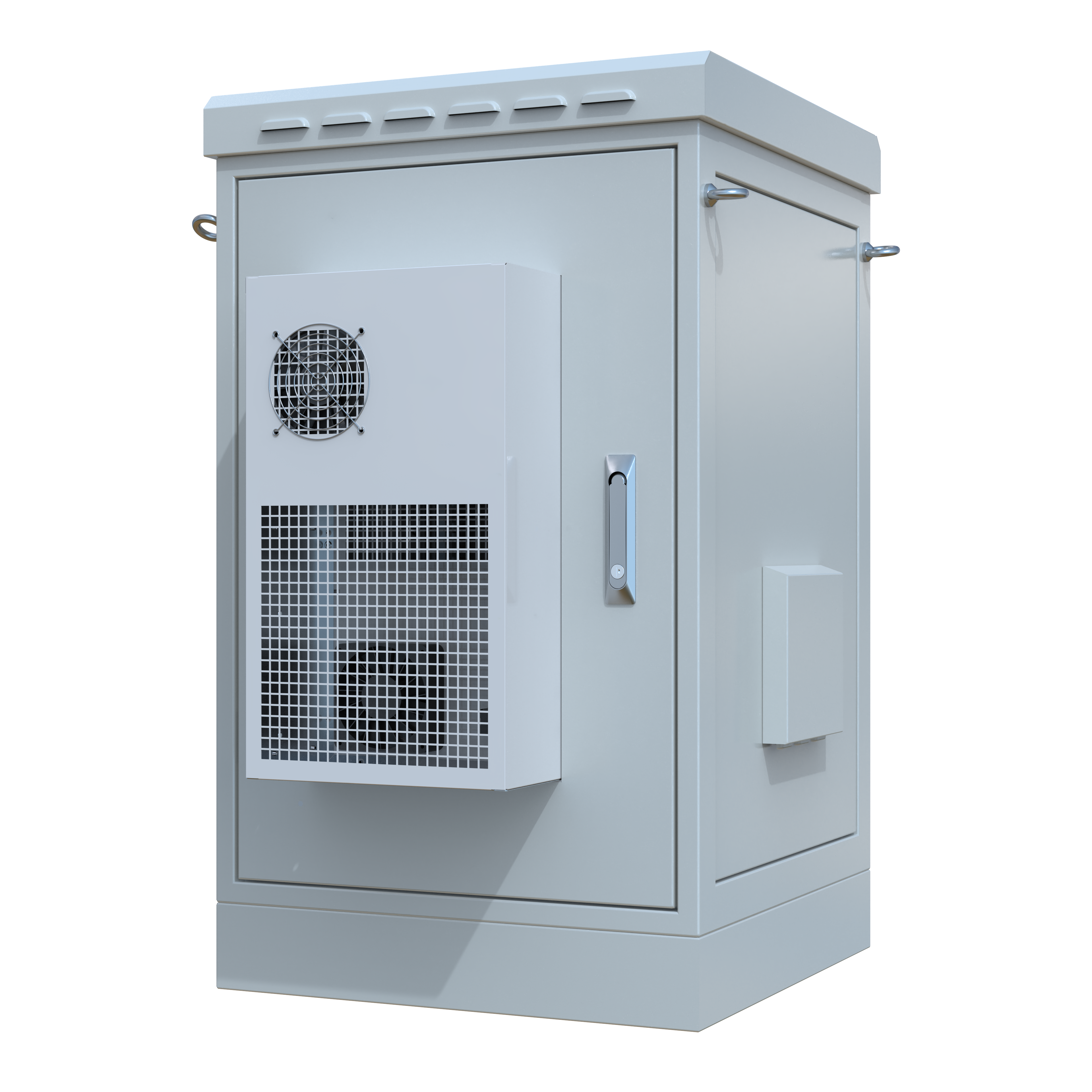 STURDX Climate Series™ 12U IP66 Weatherproof Galvanized Steel Outdoor Network Cabinet | 24" × 24" (600 × 600 mm) | 19-Inch Rack Enclosure