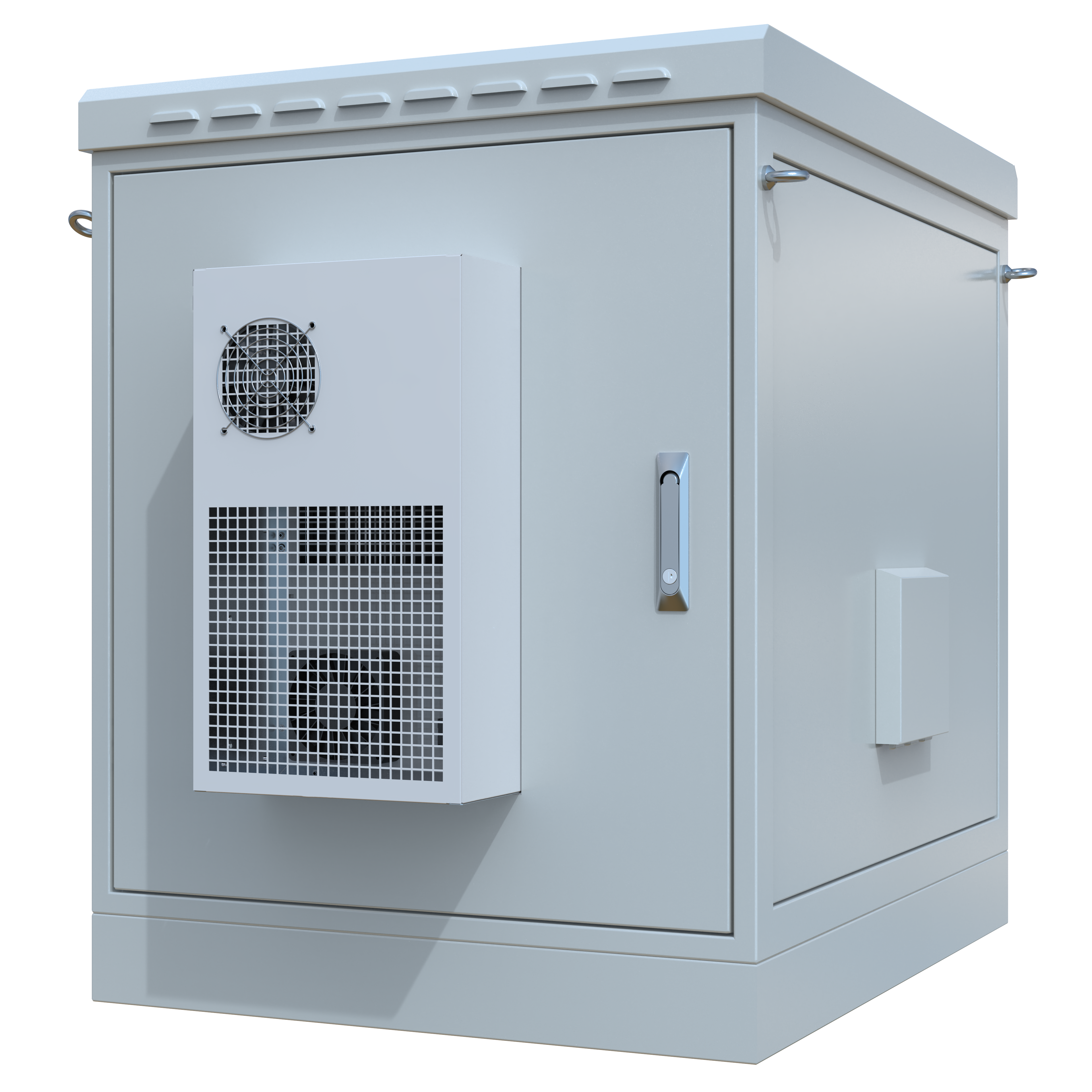 STURDX Climate Series™ 16U IP66 Weatherproof Galvanized Steel Outdoor Network Cabinet with Air Conditioner | 32" × 40" (800 × 1000 mm) | 19-Inch Rack Enclosure