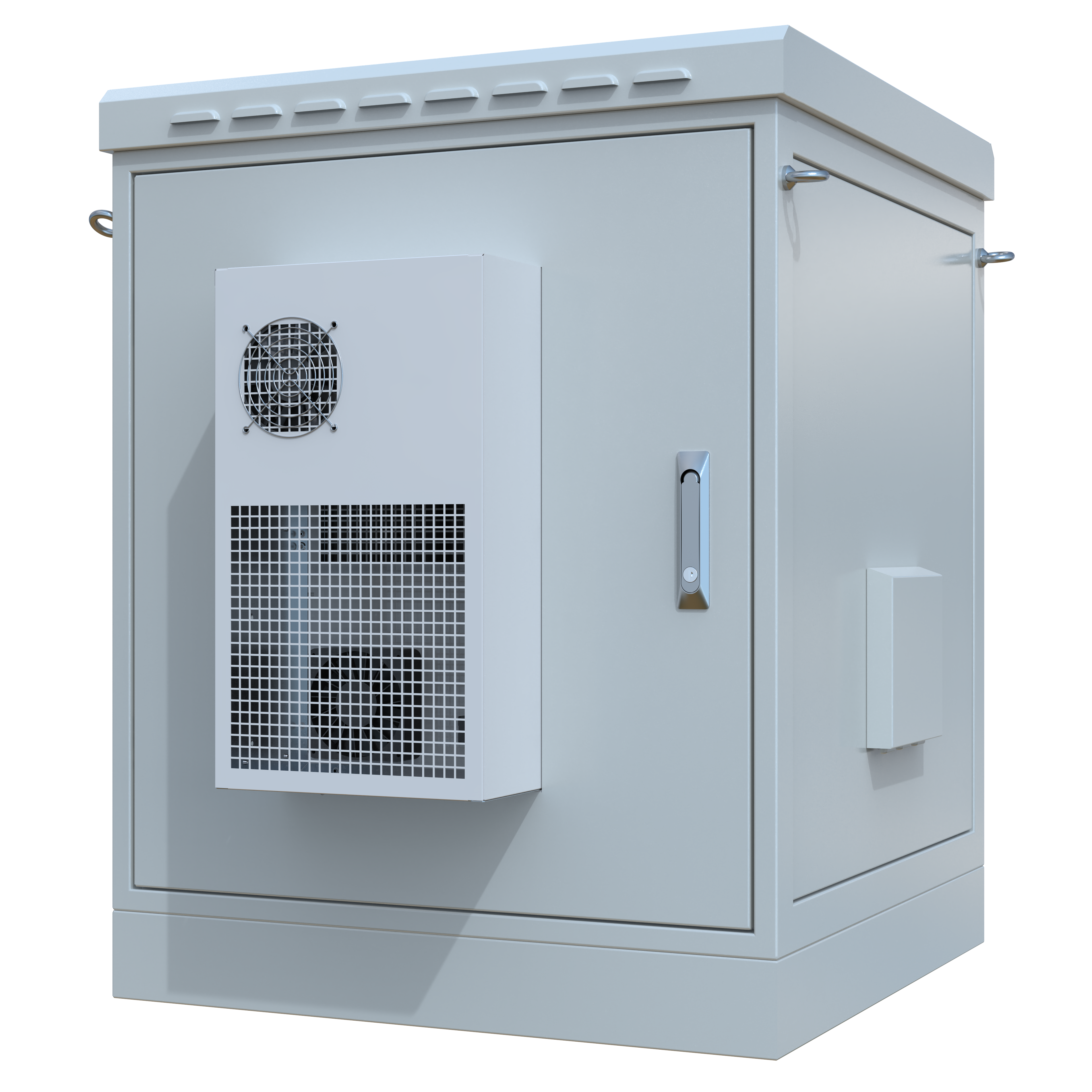 STURDX Climate Series™ 16U IP66 Weatherproof Galvanized Steel Outdoor Network Cabinet with Air Conditioner | 32" × 32" (800 × 800 mm) | 19-Inch Rack Enclosure