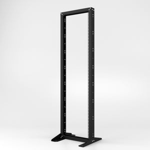 Rack para servidores de 2 postes y marco abierto de 42U | Bastidor de red de TI de montaje en bastidor de tipo abierto de 19 pulgadas | Profundidad ajustable 300 mm-400 mm (12"-16")| Acero grueso y montaje en piso
