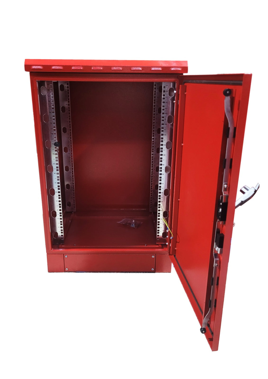 Rely on this durable 16U weatherproof cabinet enclosure IP66 rated for outdoor system protection.