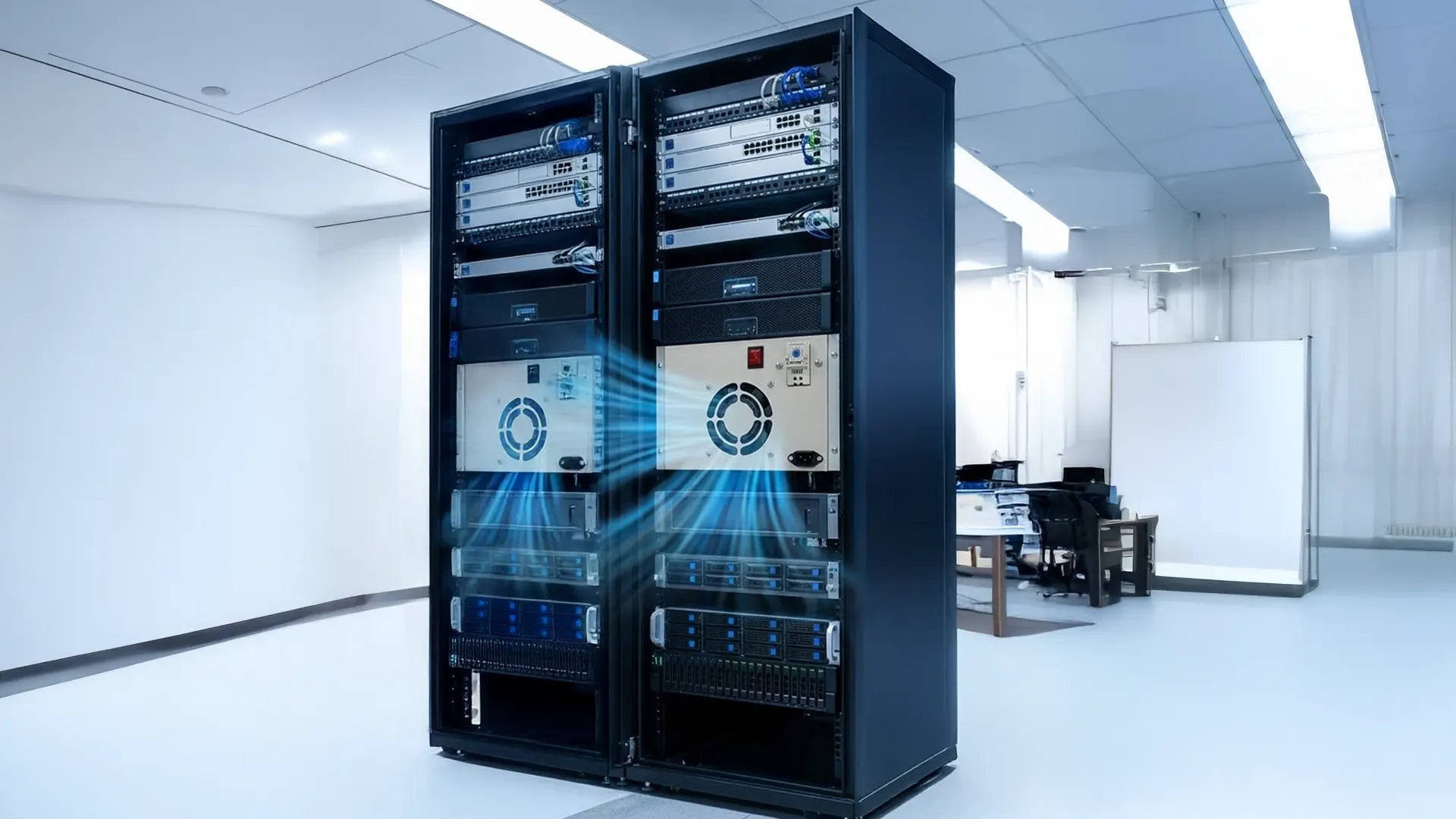 Galvanized steel computer cabinet and more options are displayed for durable IT protection.