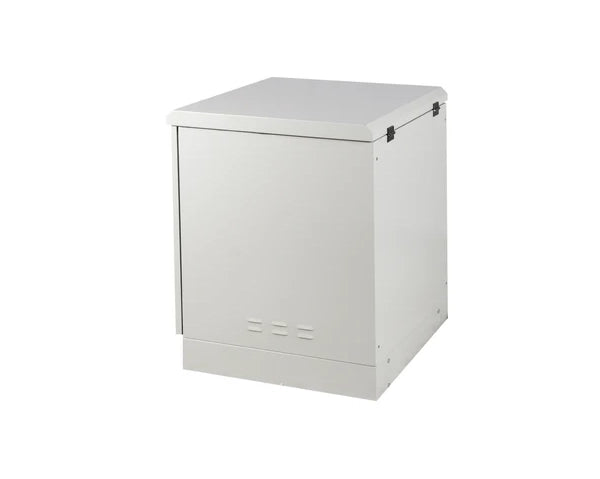STURDX Essential Series™ 12U IP66 Weatherproof Galvanized Steel Outdoor Network Cabinet | 24" × 24" (600 × 600 mm) | 19-Inch Rack Enclosure