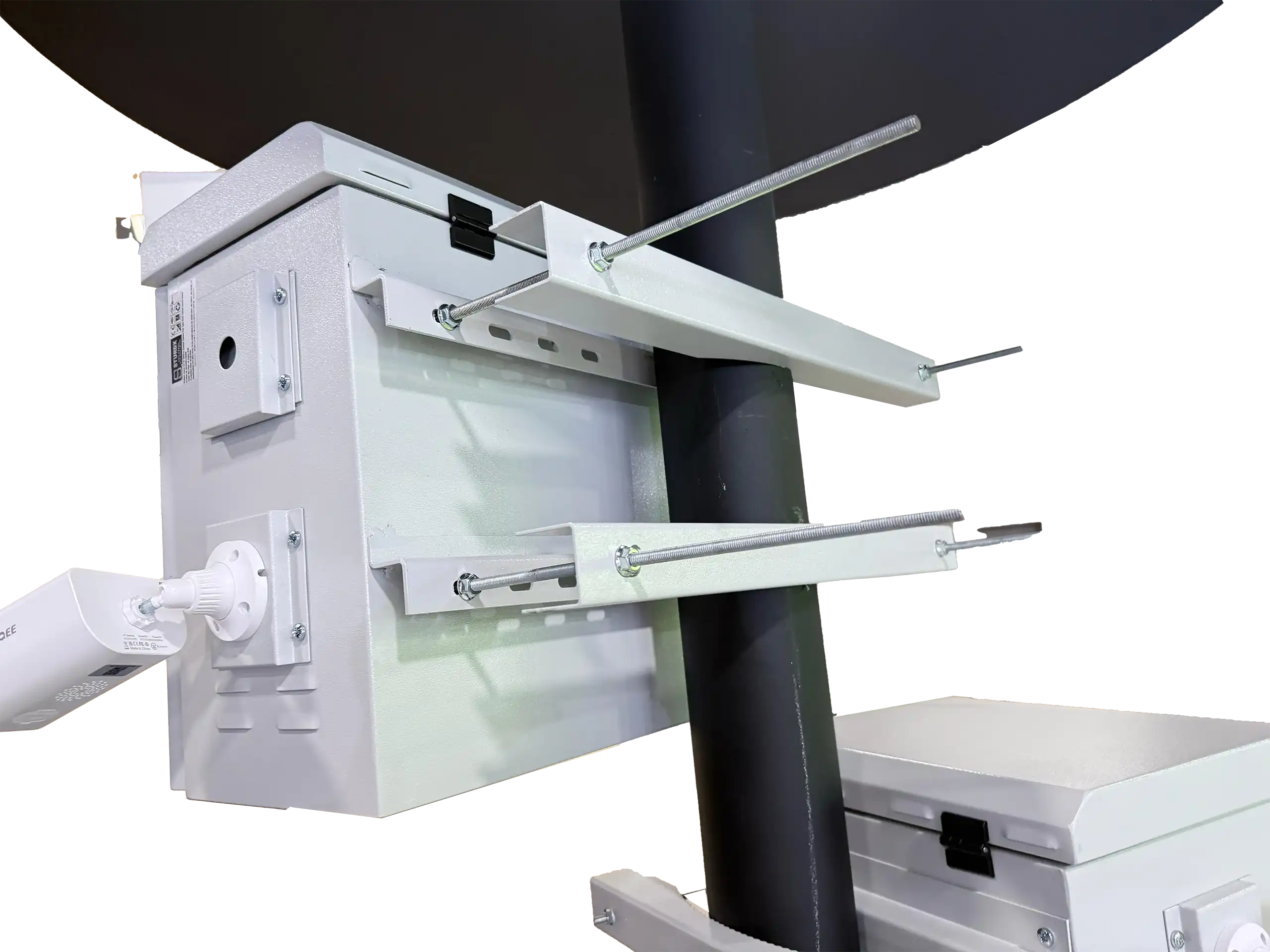 Pole mount brackets for 7U250 cabinet rack, a reliable accessory.