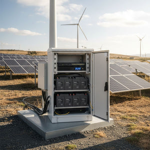 STURDX X20 IP66 Outdoor Battery Cabinet for 48V (51.2V) ESS – 8U Power Rack, ACU-Ready
