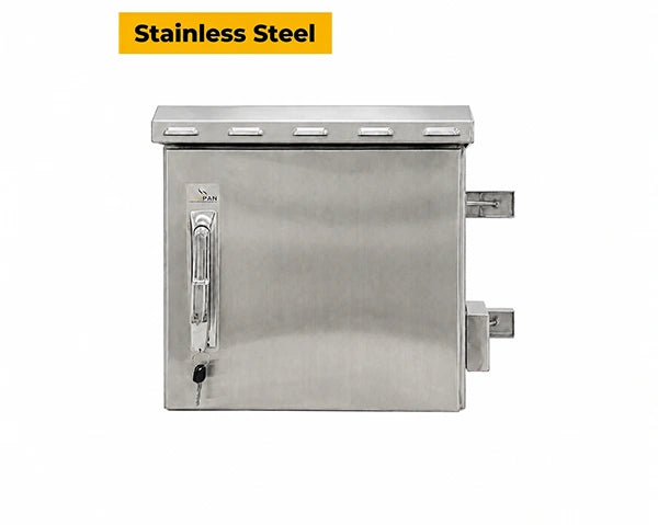 STURDX compact outdoor rack cabinet with a locking handle and IP66 seal