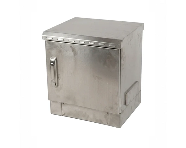 STURDX Essential Series™ 7U IP66 Weatherproof Stainless Steel Outdoor Network Cabinet | 24" × 10" (600 × 250 mm) | 19-Inch Pole Mount Rack Enclosure