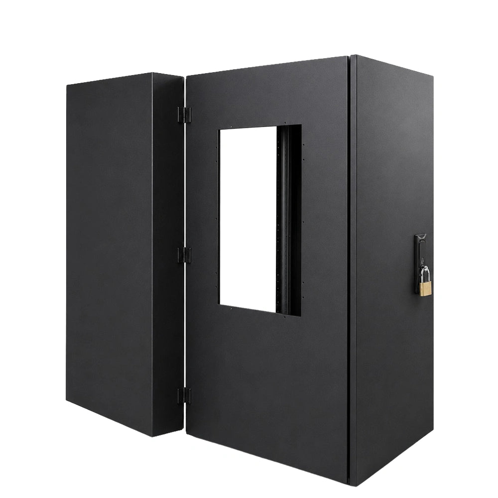 24U 19" IP66 Weatherproof Swing Out Network Enclosure with Air Conditioning