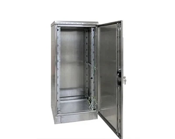 STURDX Essential Series™ 26U IP66 Weatherproof Stainless Steel Outdoor Network Cabinet | 24" × 24" (600 × 600 mm) | 19-Inch Rack Enclosure