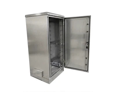 STURDX Essential Series™ 32U IP66 Weatherproof Stainless Steel Outdoor Network Cabinet | 32" × 32" (800 × 800 mm) | 19-Inch Rack Enclosure