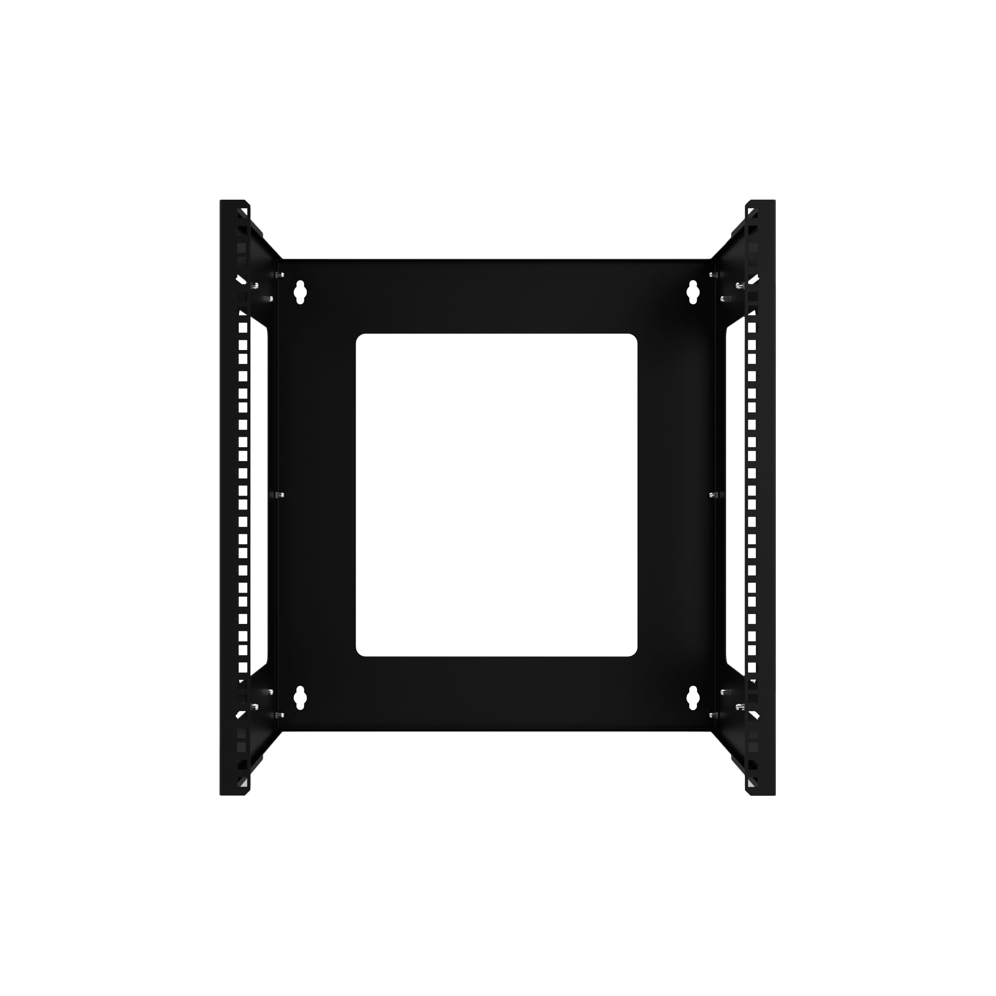 Versatile open type rackmount for flexible IT network installations and configurations.