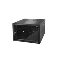 Gabinete en rack para servidores de montaje en pared 7U | Gabinete de red de datos para montaje en bastidor | Gabinete de red de TI de 19 pulgadas con panel de vidrio templado de 4 mm | Profundidad de 24 pulgadas (600 mm)