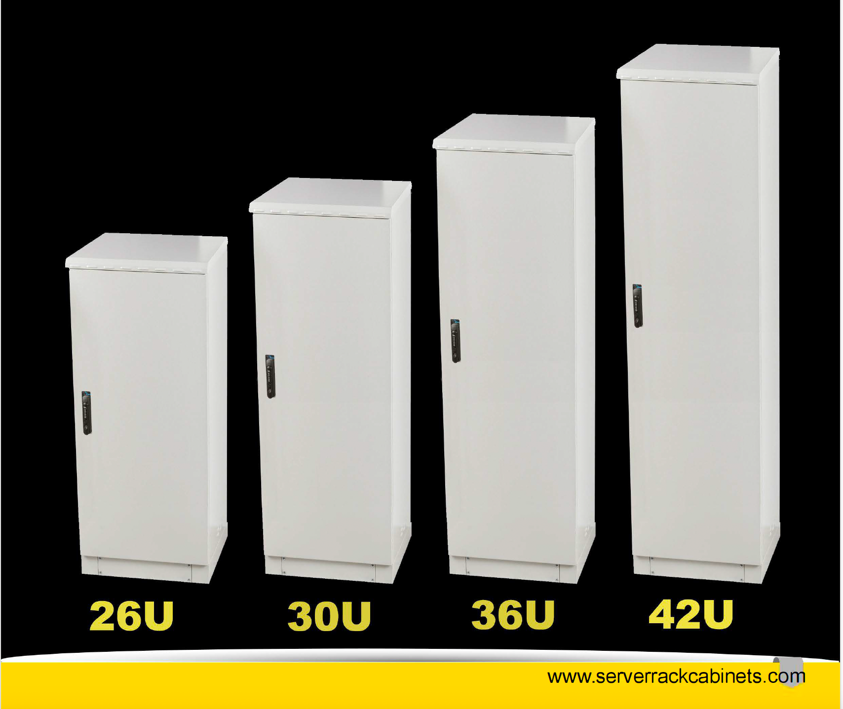 Weatherproof outdoor network cabinets with quiet airflow control for stable system cooling.