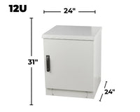 12U600 Outdoor Network Cabinet Enclosure – IP66 Rated Weatherproof for Telecom, Fiber, and Server Equipment | 600mm x 600mm / 24" x 24" Floor, Pole and Wall Mount STV-HC-12U600