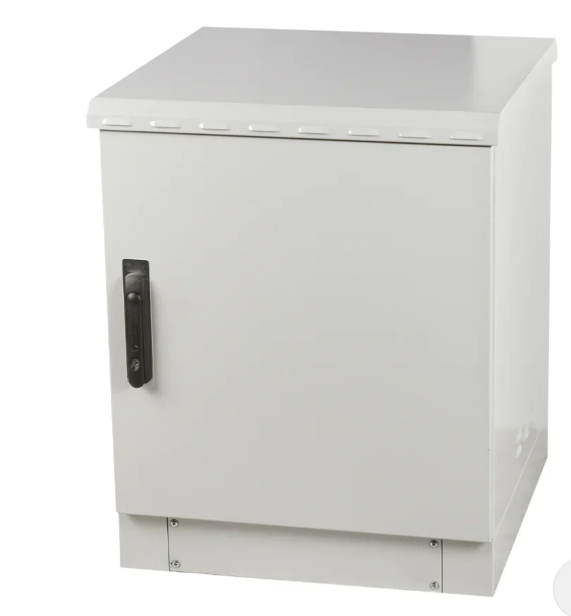 12U Outdoor Network Cabinet Enclosure, IP66 rated for weatherproof telecom, fiber, and server equipment.
