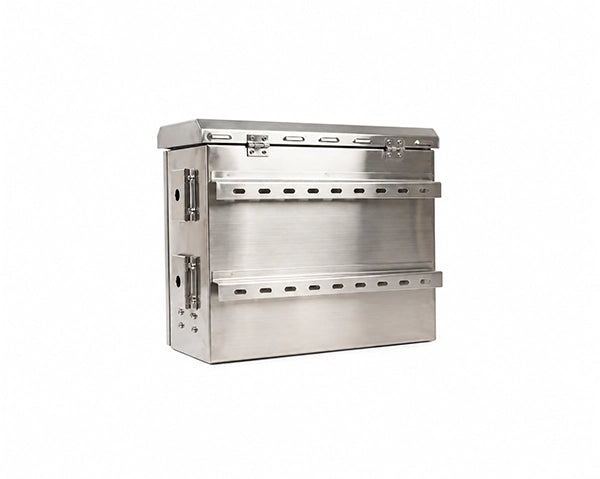 STURDX Essential Series™ 7U IP66 Weatherproof Stainless Steel Outdoor Network Cabinet | 24" × 18" (600 × 450 mm) | 19-Inch Rack Enclosure