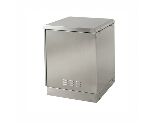STURDX Essential Series™ 16U IP66 Weatherproof Stainless Steel Outdoor Network Cabinet | 24" × 24" (600 × 600 mm) | 19-Inch Rack Enclosure