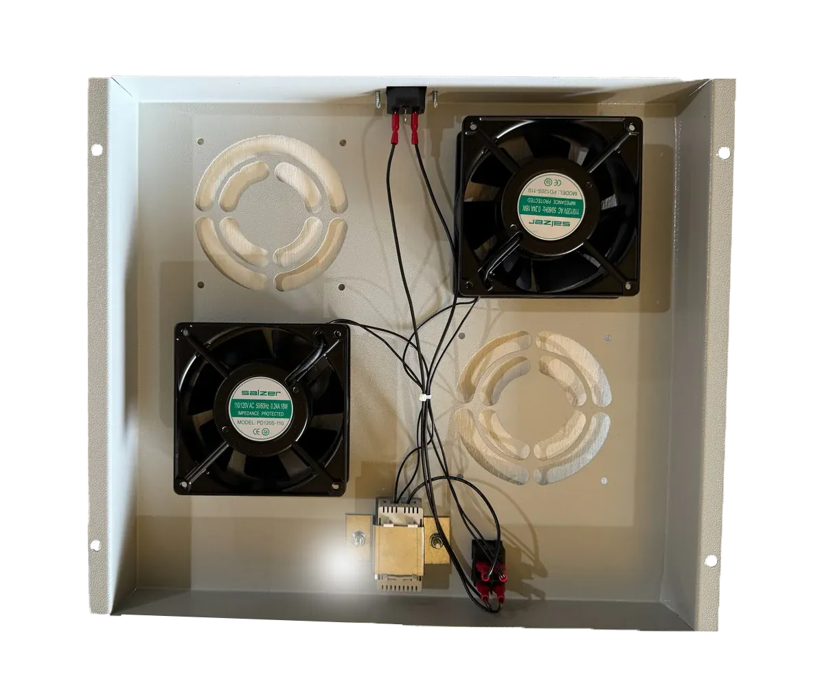 2-Fan Module for 24" Deep Outdoor Network Cabinets with Quiet Airflow Control