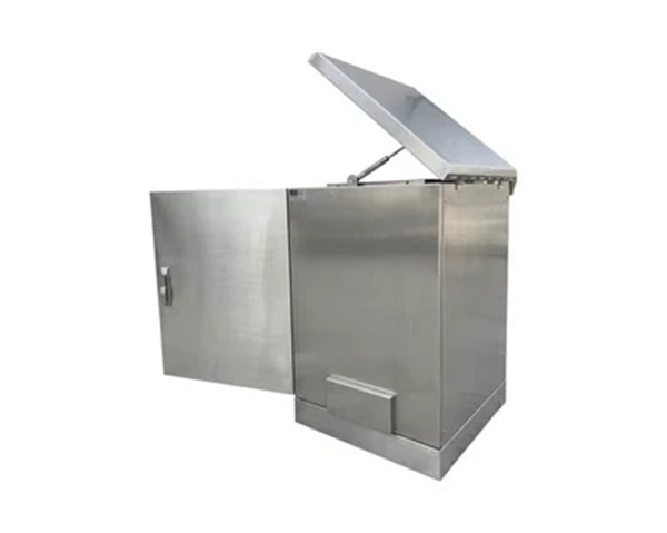 STURDX Essential Series™ 20U IP66 Weatherproof Stainless Steel Outdoor Network Cabinet | 24" × 32" (600 × 800 mm) | 19-Inch Rack Enclosure