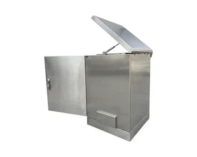 STURDX Essential Series™ 16U IP66 Weatherproof Stainless Steel Outdoor Network Cabinet | 24" × 32" (600 × 800 mm) | 19-Inch Rack Enclosure