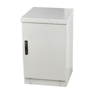 Gabinete de red para exteriores de pie 7U - Gabinete de red de pared simple, resistente a la intemperie y con clasificación IP55 | Resistente al polvo y al agua, listo para ventilador | 600 mm de ancho x 450 mm de profundidad (24"x 18")