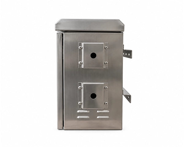 STURDX Essential Series™ 7U IP66 Weatherproof Stainless Steel Outdoor Network Cabinet | 24" × 24" (600 × 600 mm) | 19-Inch Rack Enclosure