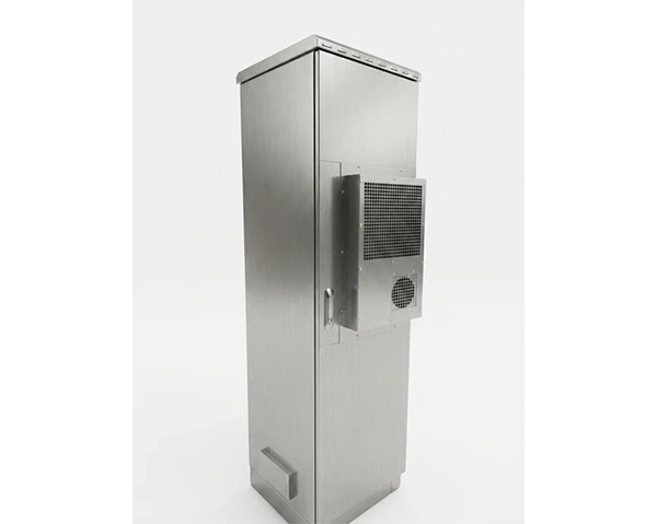 STURDX Climate Series™ 42U IP66 Weatherproof Stainless Steel Outdoor Network Cabinet with Air Conditioner | 32" × 32" (800 × 800 mm) | 19-Inch Rack Enclosure