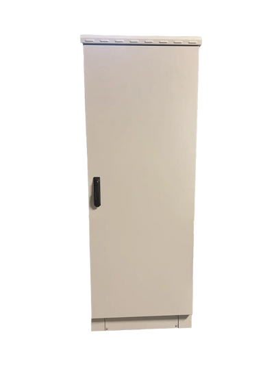 Gabinete de red para exteriores de pie 7U - Gabinete de red de pared simple, resistente a la intemperie y con clasificación IP55 | Resistente al polvo y al agua, listo para ventilador | 600 mm de ancho x 450 mm de profundidad (24"x 18")