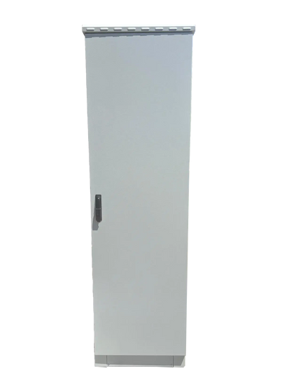Gabinete de red para exteriores de pie 7U - Gabinete de red de pared simple, resistente a la intemperie y con clasificación IP55 | Resistente al polvo y al agua, listo para ventilador | 600 mm de ancho x 450 mm de profundidad (24"x 18")