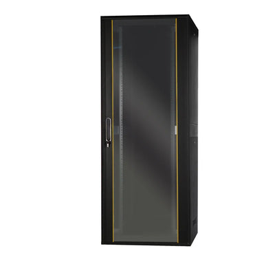 Gabinete en rack para servidores de piso de 42U - Gabinete de red de TI independiente con cerradura y vidrio frontal templado | Modulares con Ruedas | 800 mm de ancho x 800 mm de profundidad (32"x32")