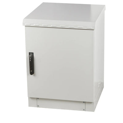 Gabinete de red para exteriores de pie 7U - Gabinete de red de pared simple, resistente a la intemperie y con clasificación IP55 | Resistente al polvo y al agua, listo para ventilador | 600 mm de ancho x 450 mm de profundidad (24"x 18")