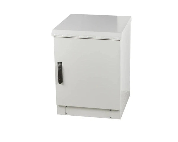 STURDX Essential Series™ 9U IP66 Weatherproof Galvanized Steel Outdoor Network Cabinet | 24" × 18" (600 × 450 mm) | 19-Inch Rack Enclosure