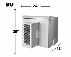 9U Outdoor Network Cabinet Enclosure – IP66 Rated Weatherproof for Telecom, Fiber, and Server Equipment | 600mm x 450mm / 24" x 18" Floor, Pole and Wall Mount STV-HC-9U450