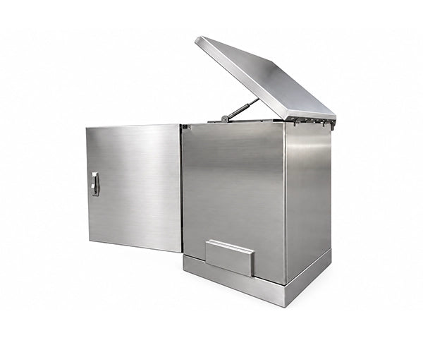 STURDX Essential Series™ 20U IP66 Weatherproof Stainless Steel Outdoor Network Cabinet | 24" × 39" (600 × 1000 mm) | 19-Inch Rack Enclosure