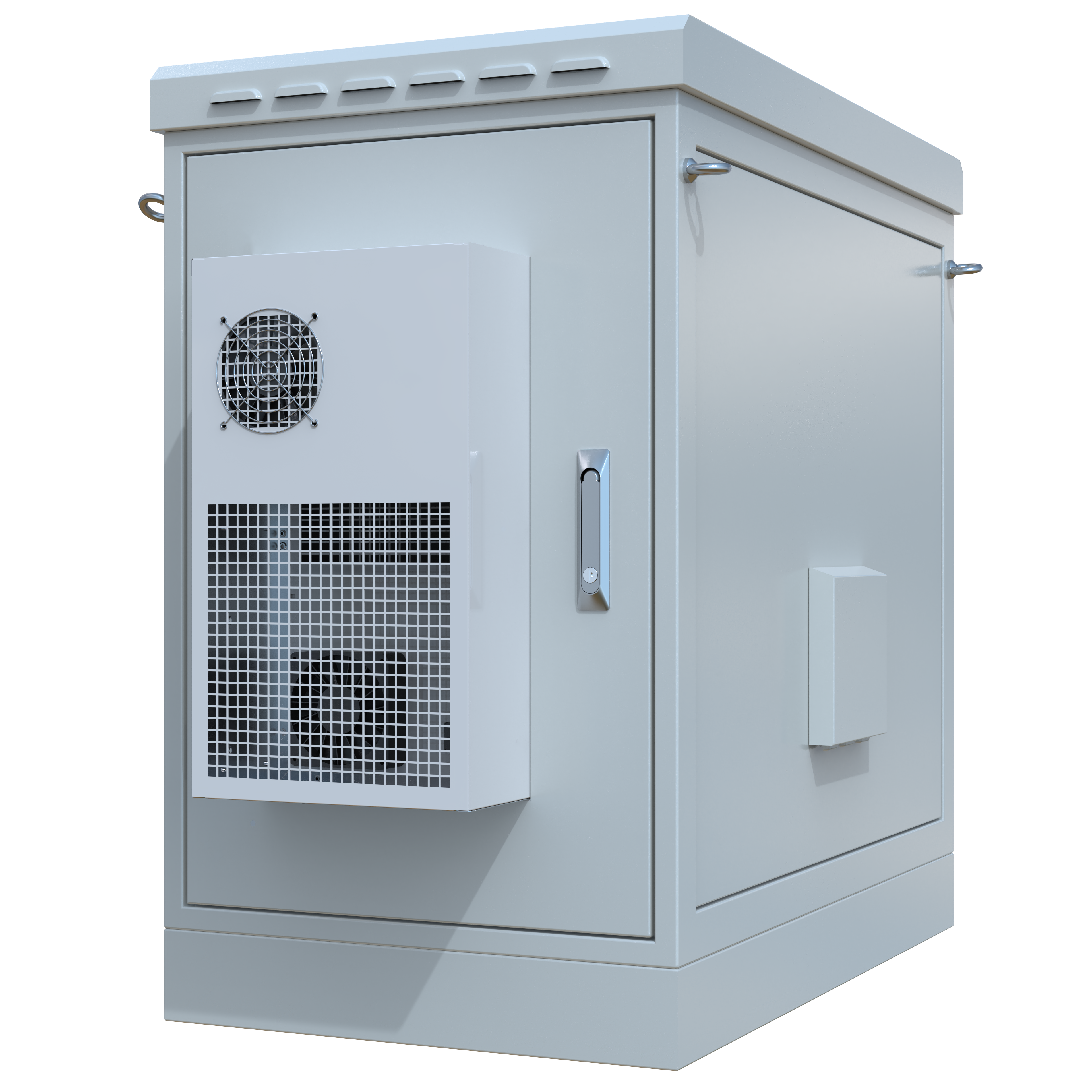 STURDX Climate Series™ 16U IP66 Weatherproof Galvanized Steel Outdoor Network Cabinet with Air Conditioner | 24" × 40" (600 × 1000 mm) | 19-Inch Rack Enclosure