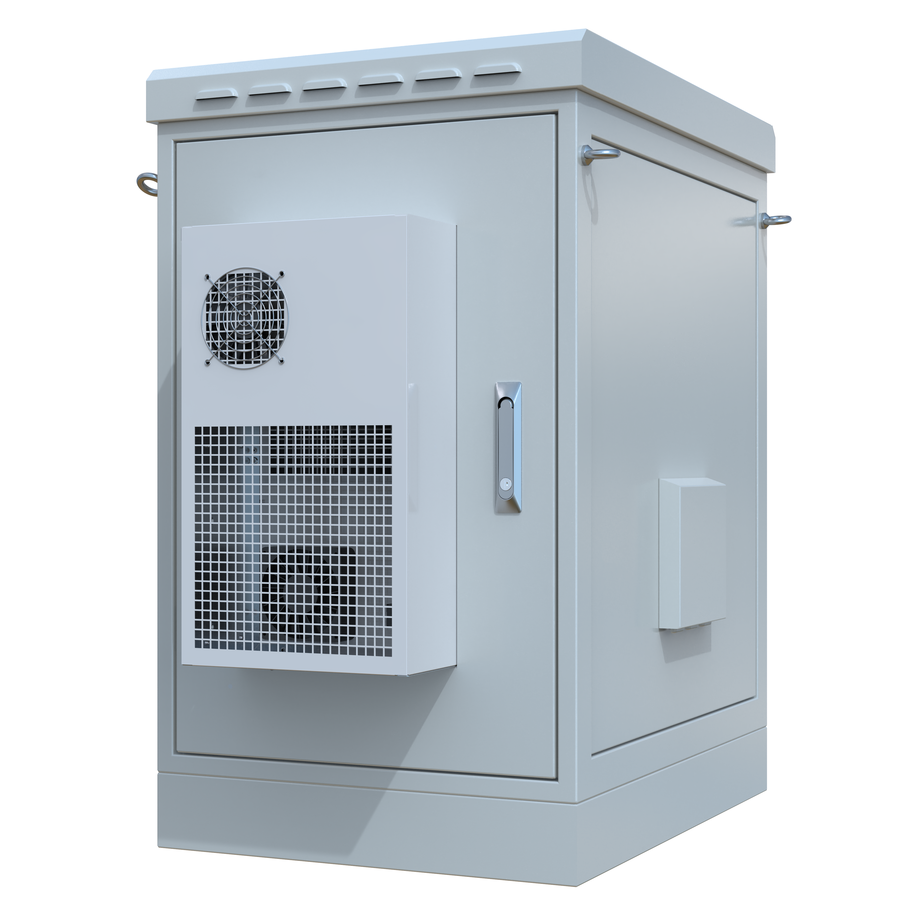 STURDX Climate Series™ 16U IP66 Weatherproof Galvanized Steel Outdoor Network Cabinet with Air Conditioner | 24" × 32" (600 × 800 mm) | 19-Inch Rack Enclosure