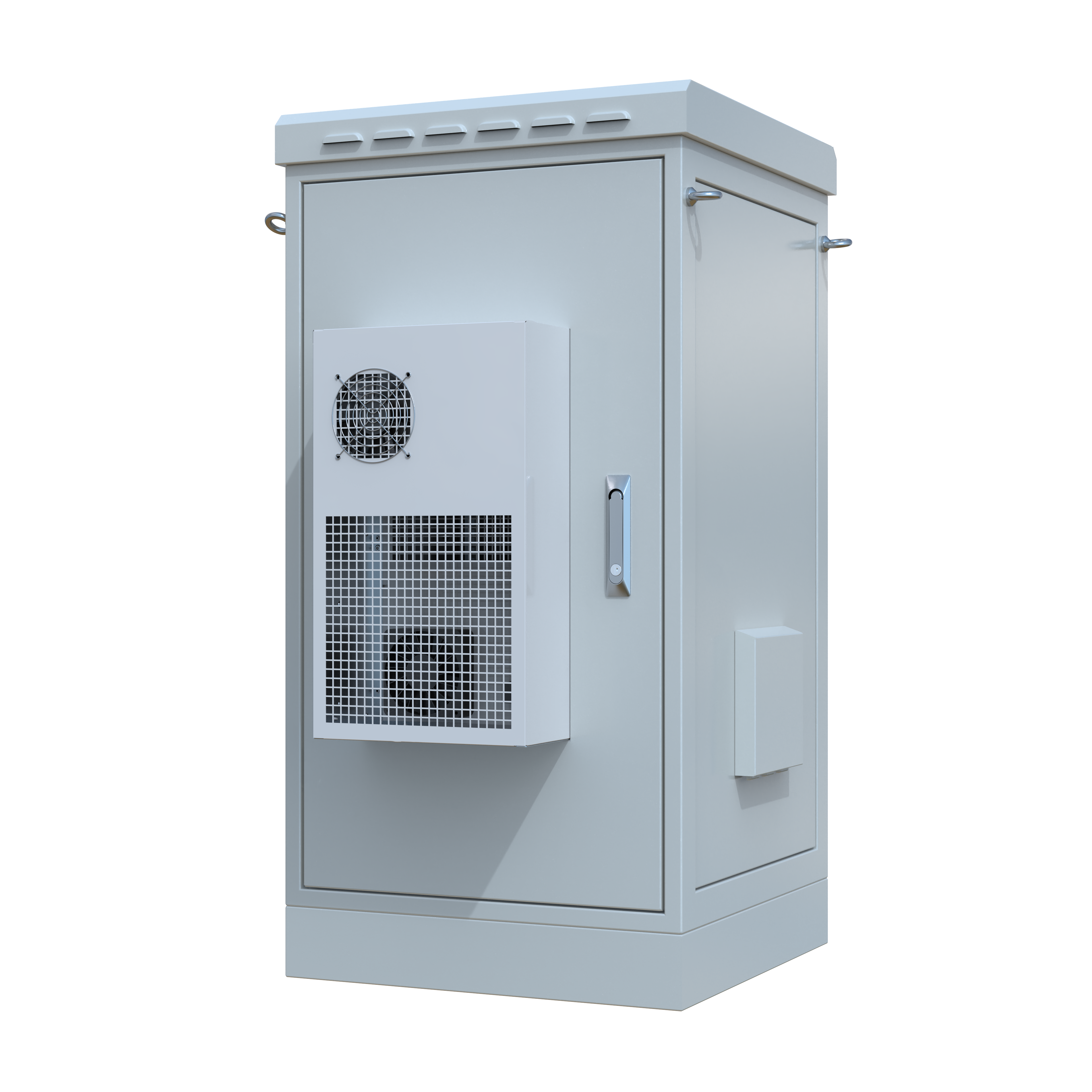 STURDX Climate Series™ 20U IP66 Weatherproof Galvanized Steel Outdoor Network Cabinet with Air Conditioner | 24" × 24" (600 × 600 mm) | 19-Inch Rack Enclosure