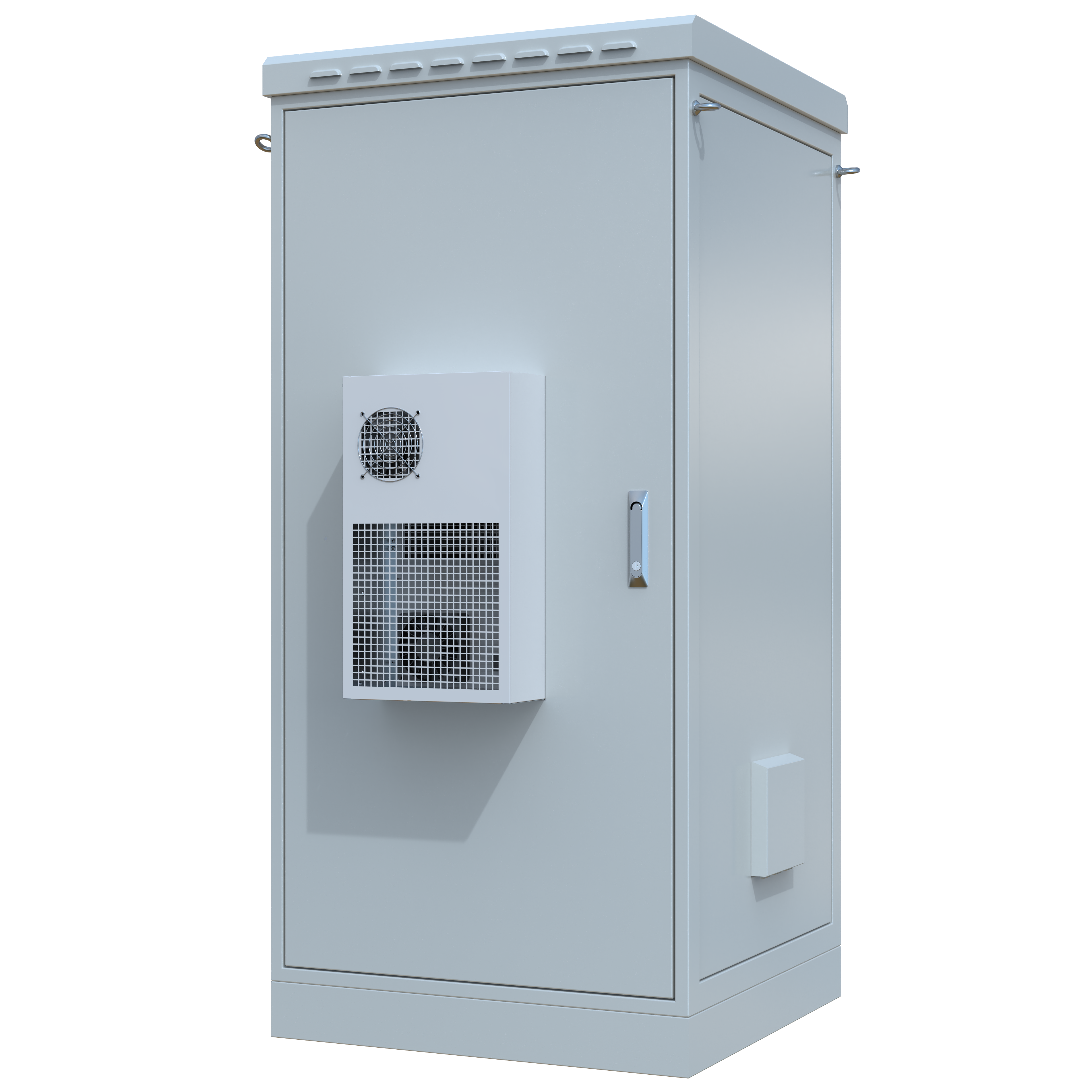 STURDX Climate Series™ 32U IP66 Weatherproof Galvanized Steel Outdoor Network Cabinet with Air Conditioner | 32" × 32" (800 × 800 mm) | 19-Inch Rack Enclosure