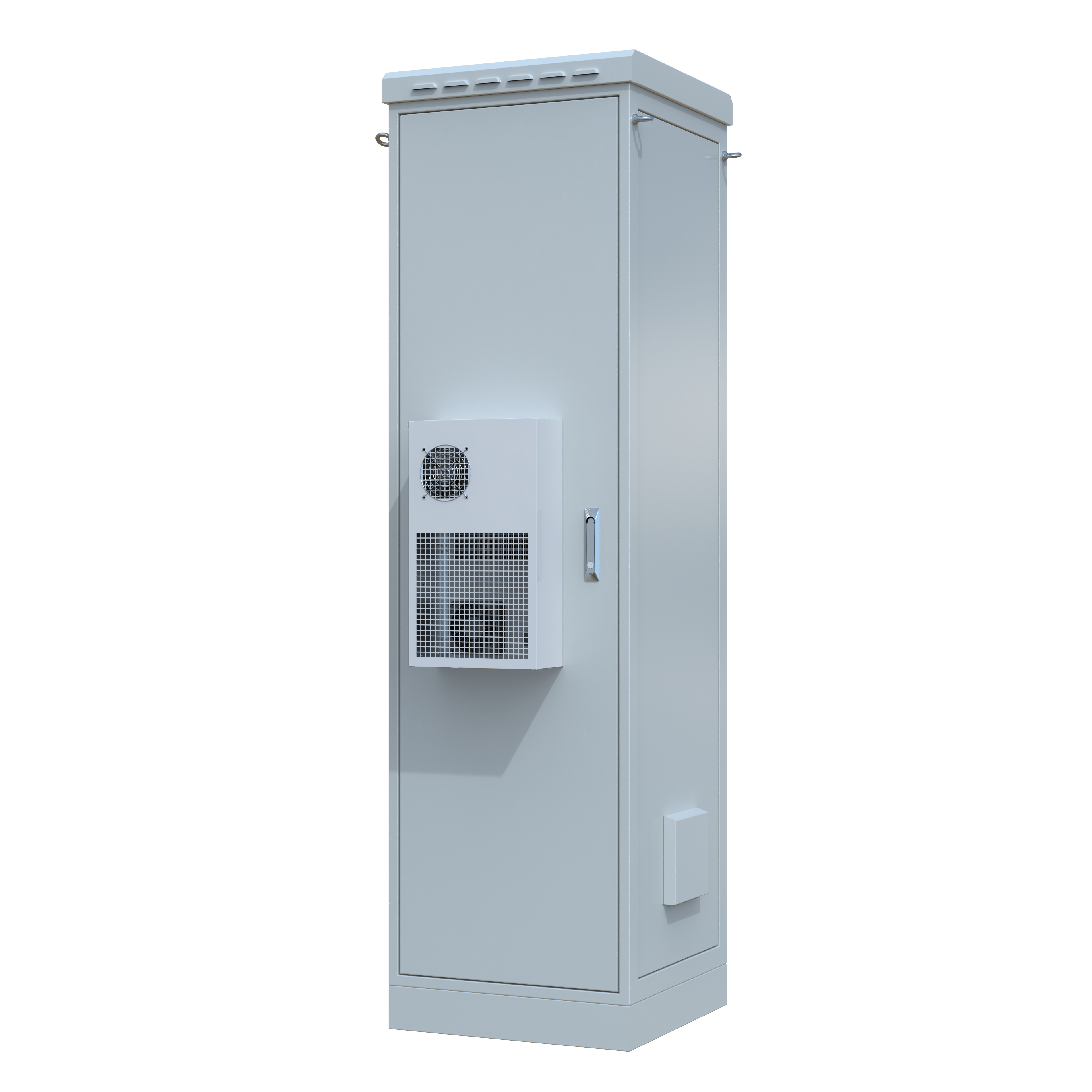 STURDX Climate Series™ 42U Outdoor Galvanized Steel Outdoor Network Cabinet with Air Conditioner | 24" × 24" (600 × 600 mm) | Galvanized Steel | IP66 Weatherproof | 19-Inch Rack Enclosure